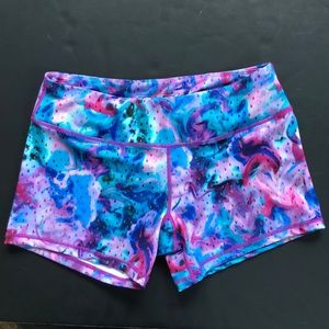 Born Primitive Double Take CrossFit Booty Shorts, Purple Rain, Size Medium